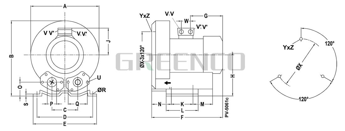 ساید چنل 1/6 کیلووات گرینکو | ساید چنل 2 اسب سه فاز گرینکو - تصویر 2